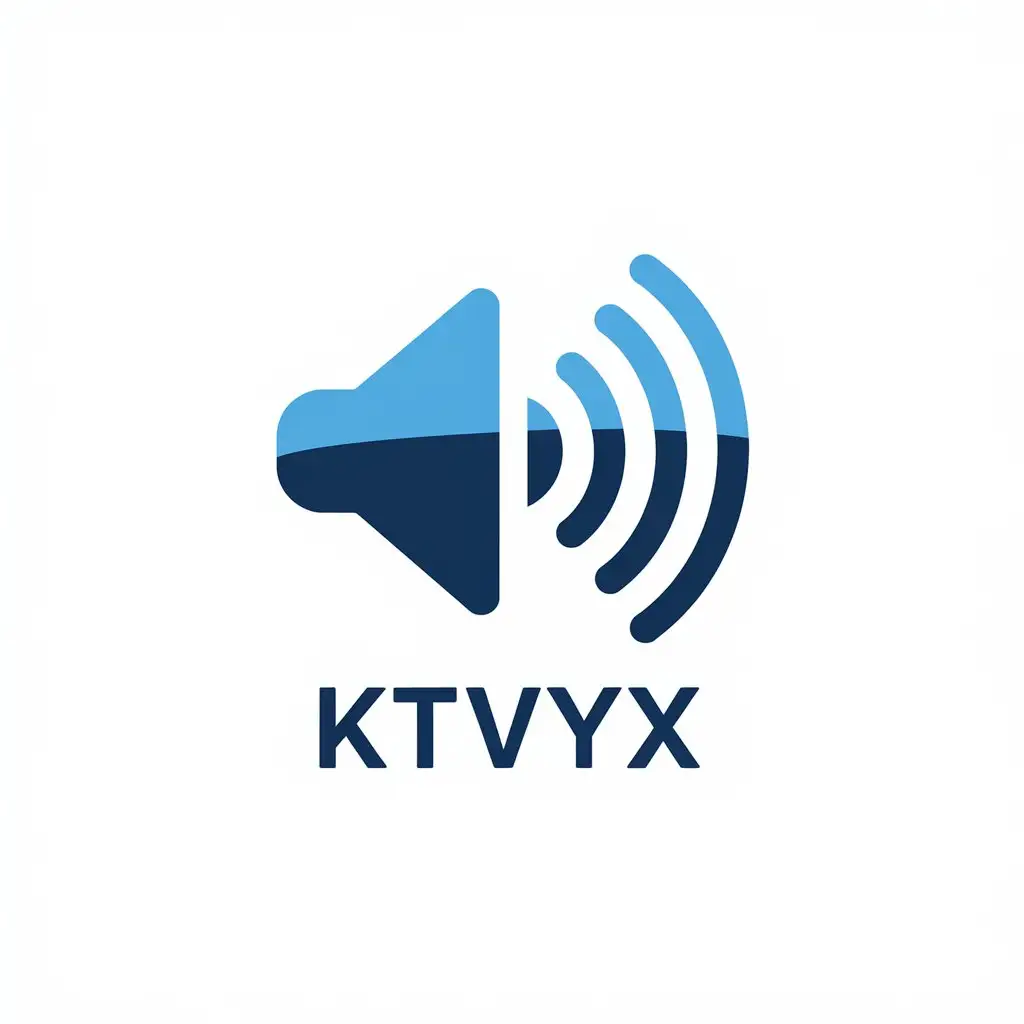 a vector logo design,with the text "KTVYX", main symbol:speaker,Moderate,be used in Technology industry,clear background