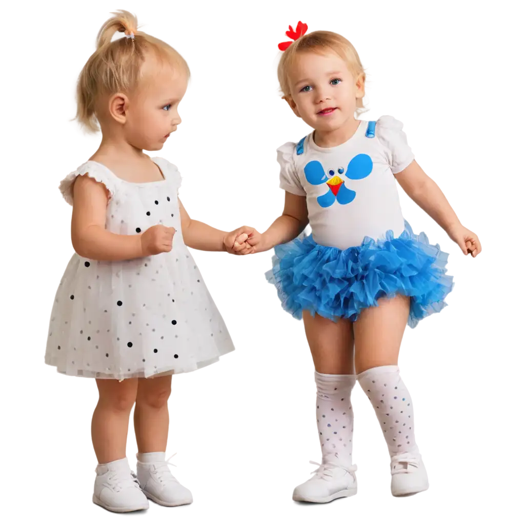 Adorable-OneYearOld-Girl-in-Blue-Tutu-and-PolkaDot-Chicken-PNG-Image