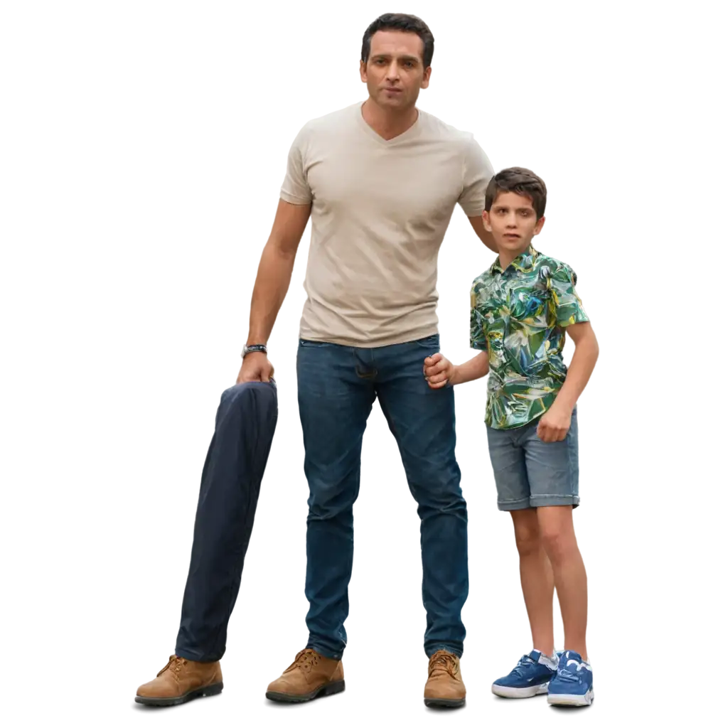 A-Father-with-His-2-Sons-PNG-Image-High-Quality-and-Versatile-for-Various-Applications