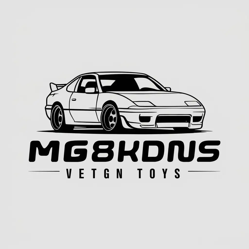 a vector logo design,with the text "", main symbol:ae86 drifting,Minimalistic,be used in toys industry,clear background