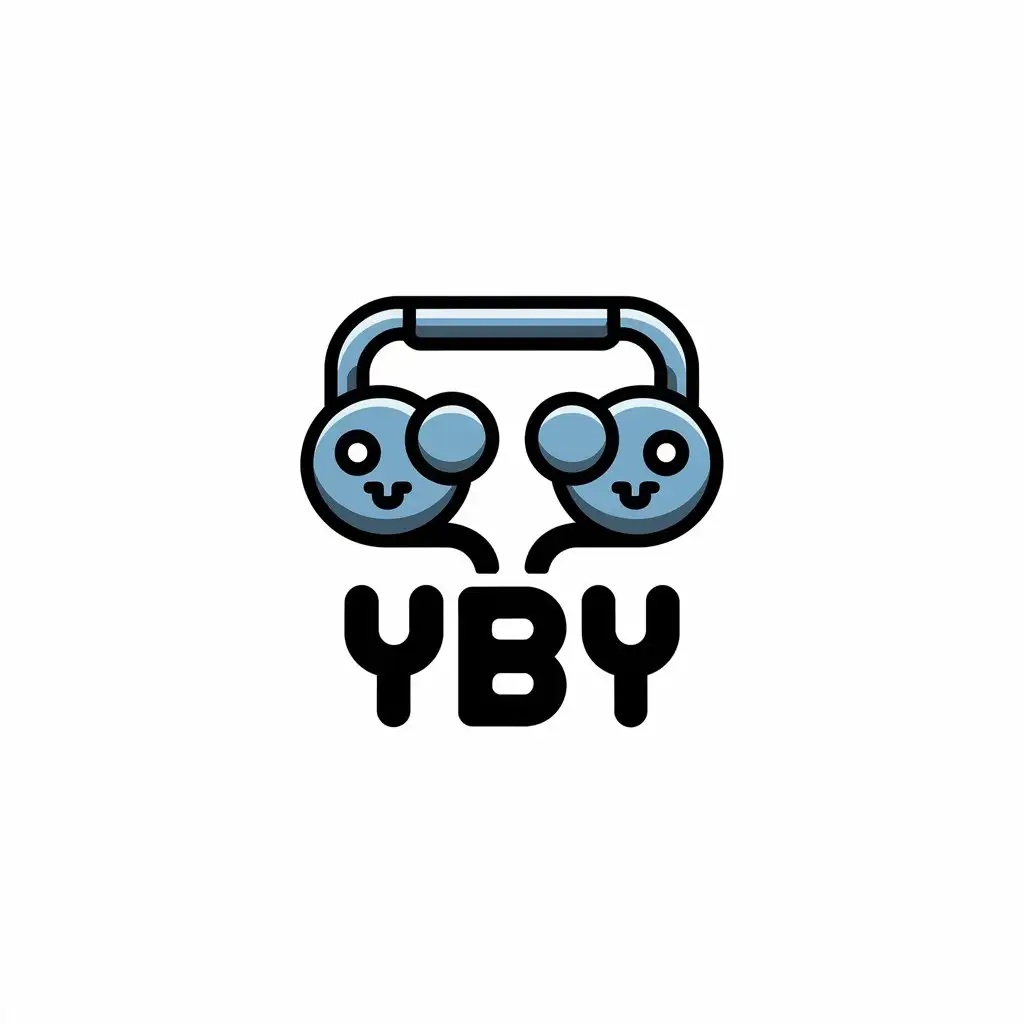 LOGO-Design-For-YBY-Vector-Design-with-Two-Mice-and-Handle-Symbol-for-Game-Industry