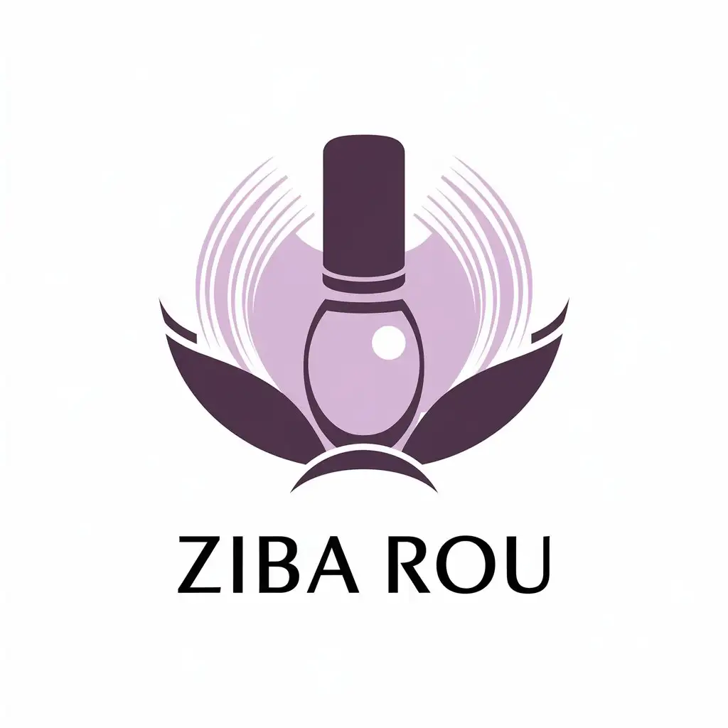 LOGO Design for Ziba Rou A Vector Logo Emphasizing Beauty and Clarity on a Clear Background