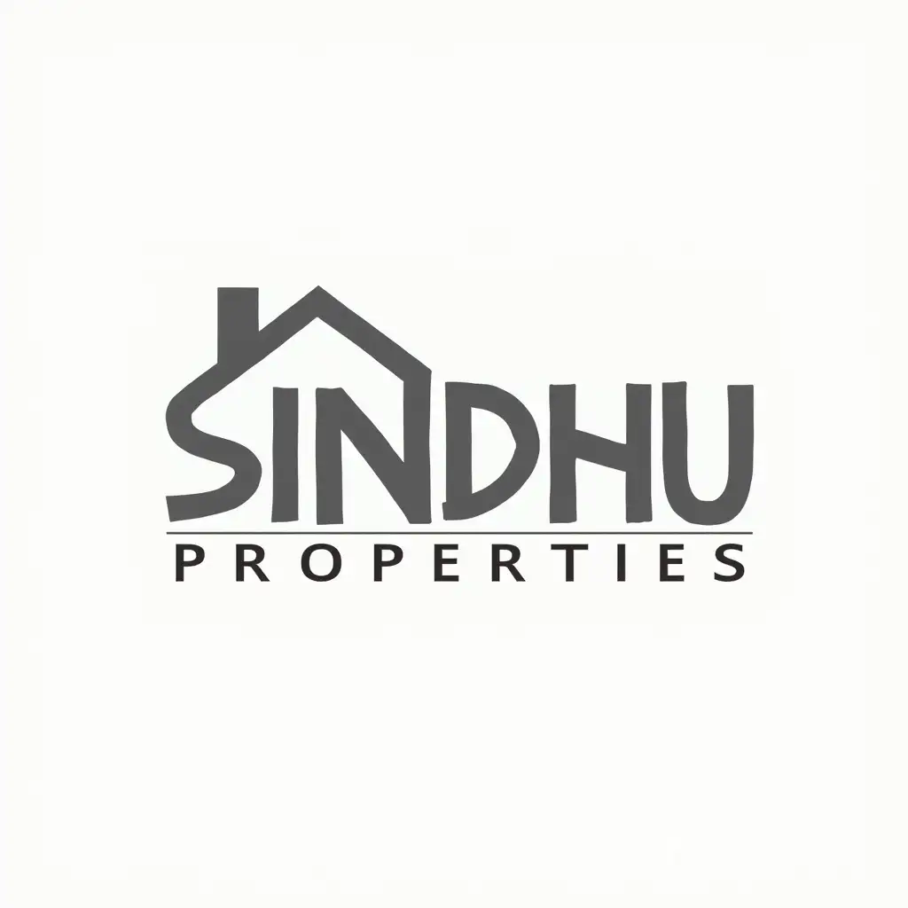Sindhu-Properties-Real-Estate-Logo-with-House-Illustration