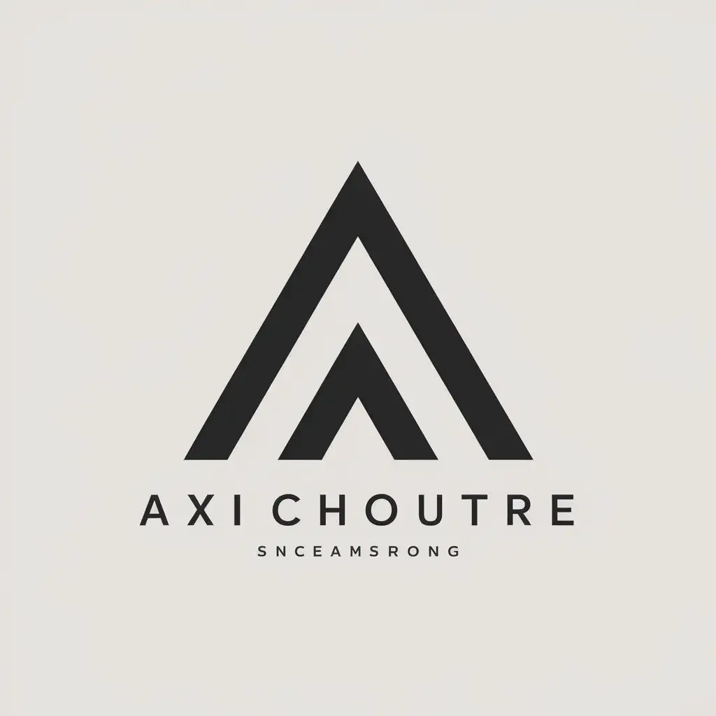 a vector logo design,with the text "Axi祈泽奢潮", main symbol:triangle,Moderate,be used in clothing industry,clear background