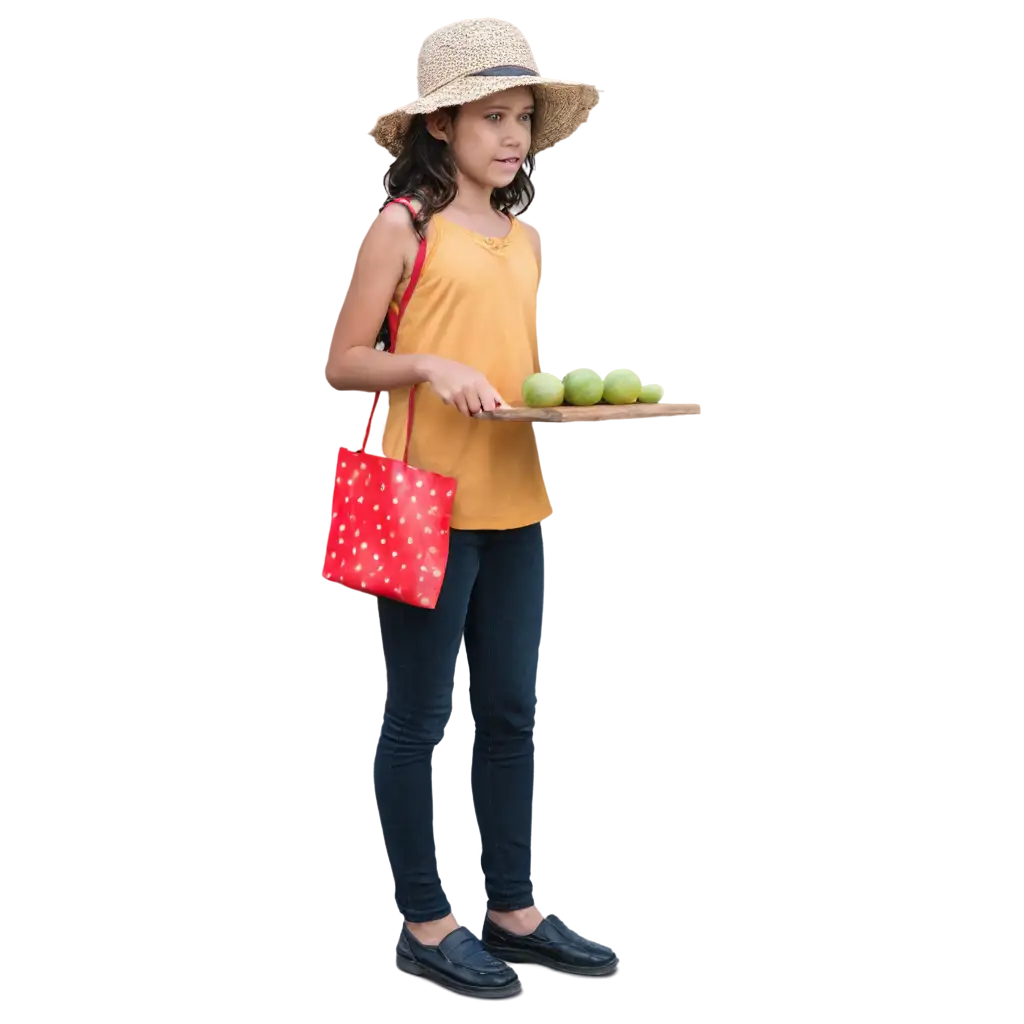 PNG-Image-of-a-Girl-Cutting-Fruits-on-a-Board-HighQuality-and-Clear-Visual-Representation