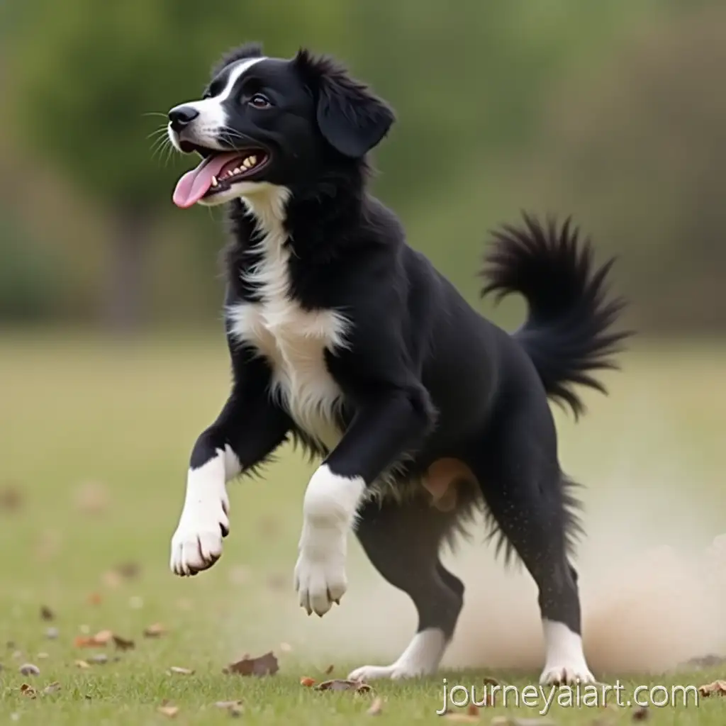 Black-EarsPerro-orejn-saltando-Dog-with-White-Legs-Jumping-and-Kissing-in-HD-Video