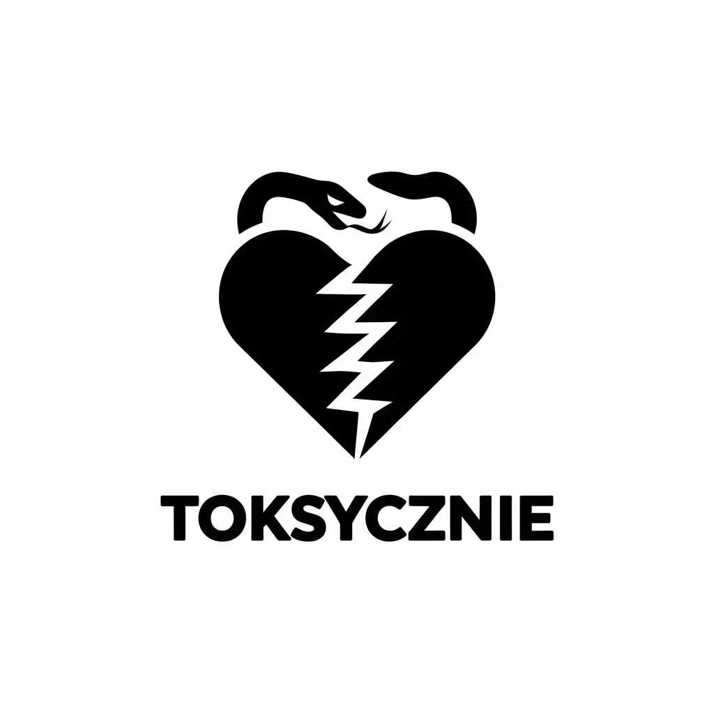 LOGO Design For Toksycznie Toxic Relationship Theme with Moderate Font