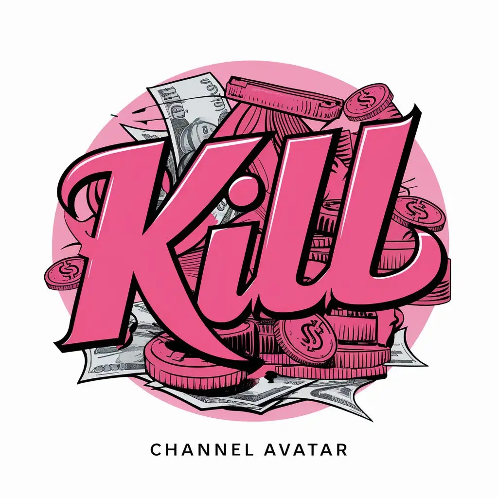 Avatar-for-Channel-Promotion-with-Kill-in-Pink-Tones-and-MoneyRelated-Details