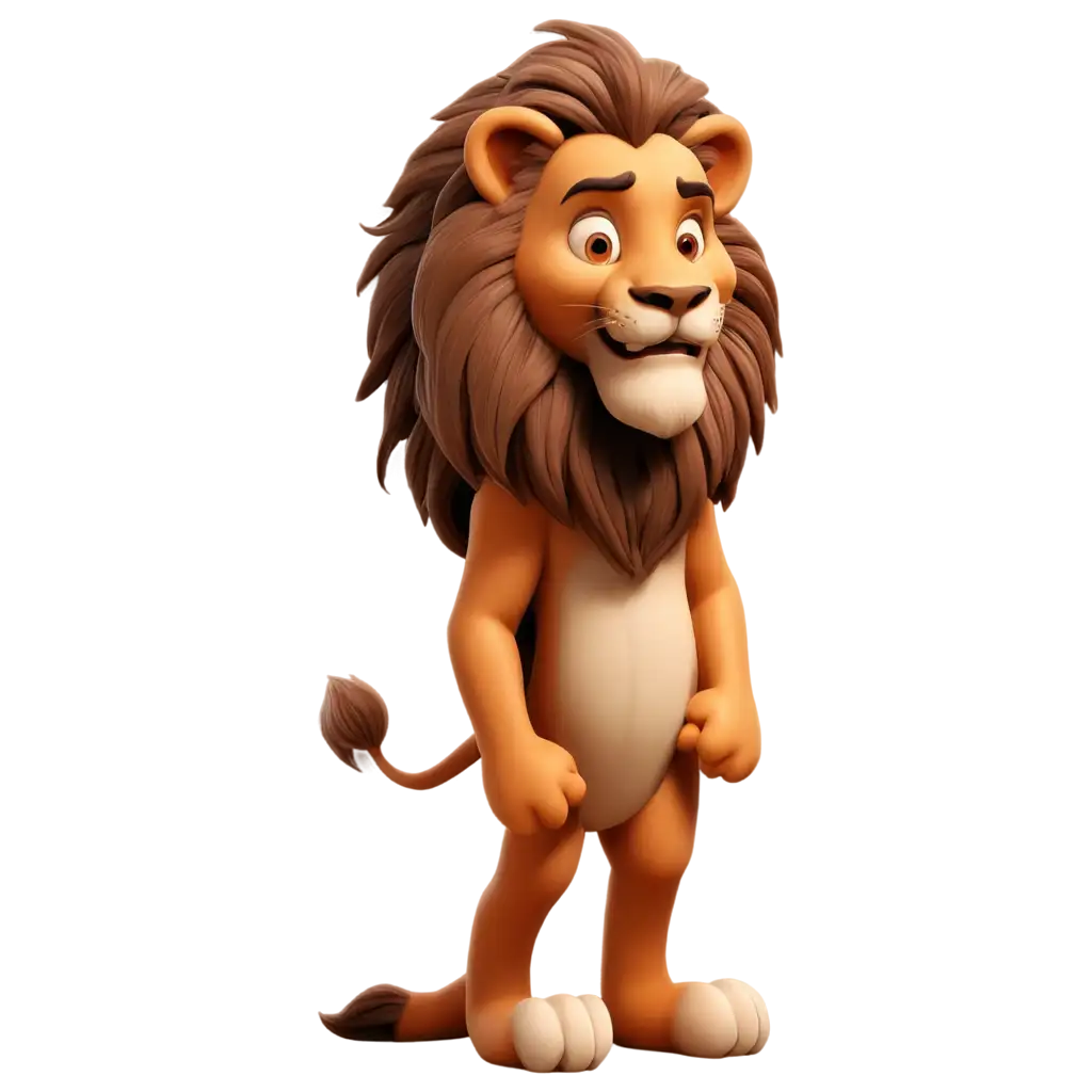 Side-Pose-Lion-Cartoon-PNG-Image-for-HighQuality-Digital-Projects