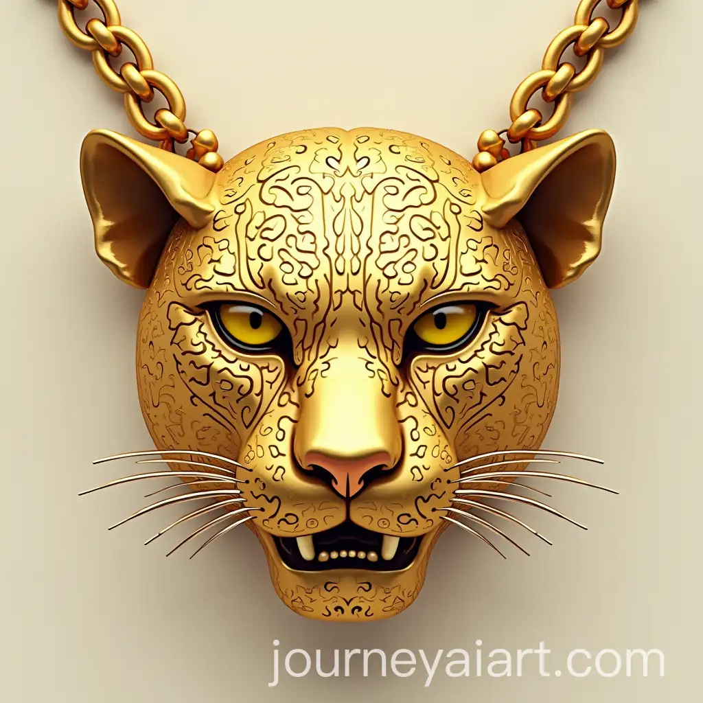 Intricate-Gold-Panther-Necklace-Design-with-Four-Angles