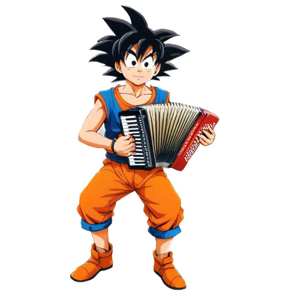 Goku-Playing-Accordion-PNG-Image-Vibrant-Illustration-of-Anime-Character-Performing-with-Musical-Instrument