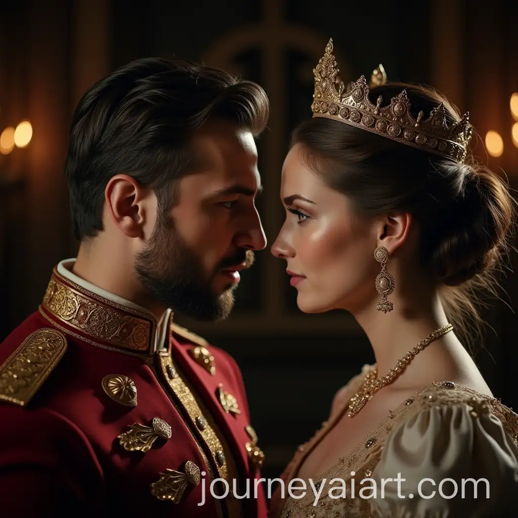 Angry-Turkish-King-and-Queen-in-Intense-Stare