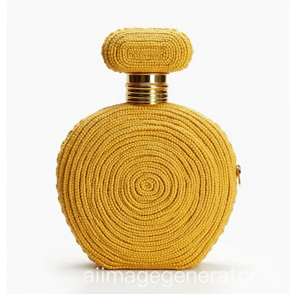 Golden-Perfume-Bottle-Shaped-Straw-Bag-with-Elegant-Design