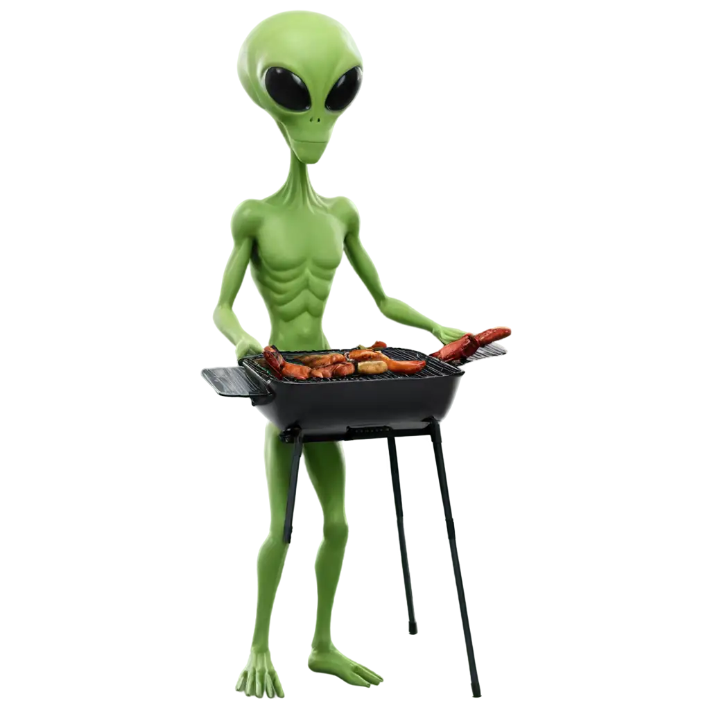 Alien-Barbecuing-PNG-Image-Extraterrestrial-Culinary-Delights-in-HighQuality-Format