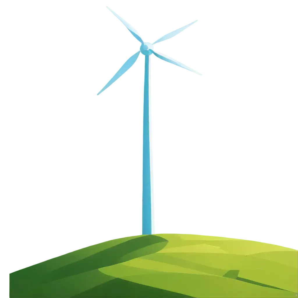 Wind-Turbine-on-Flat-Design-Hill-PNG-Clean-and-Crisp-Image-for-Digital-Use