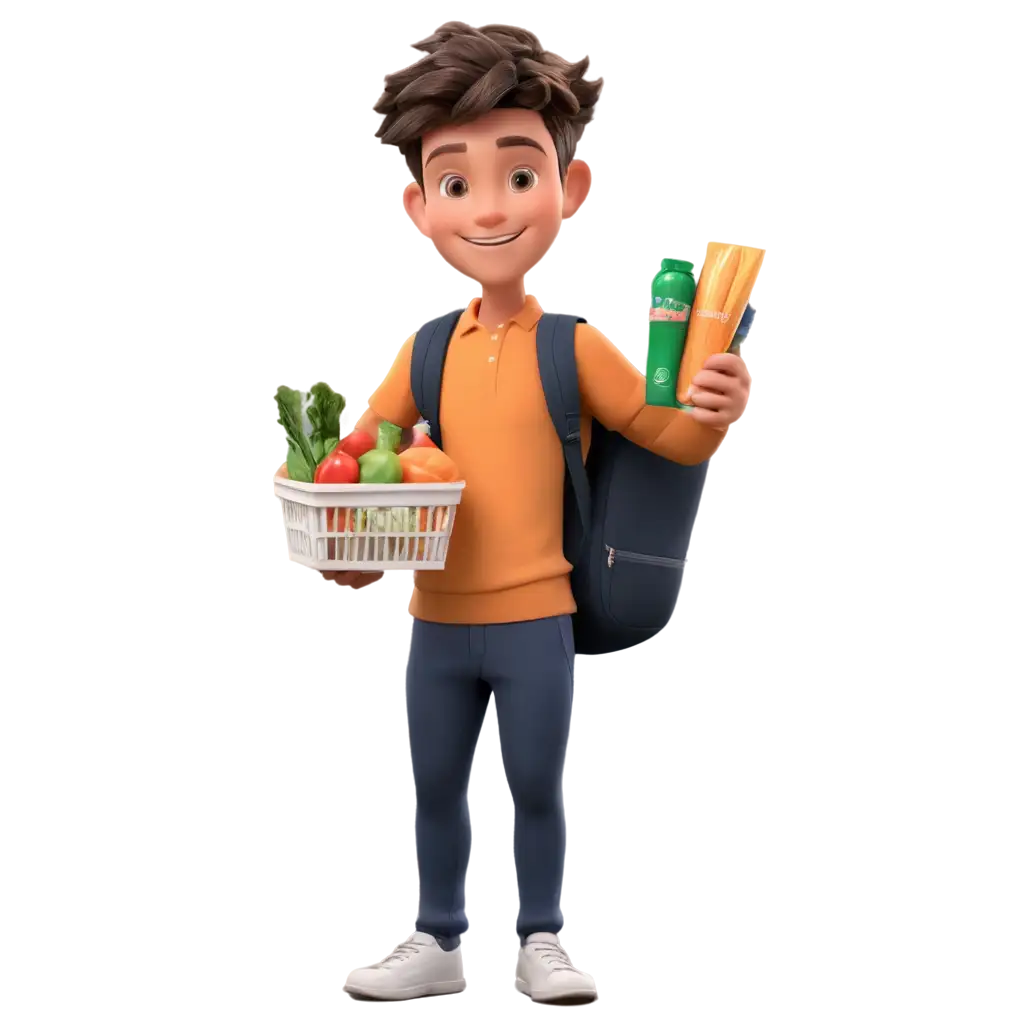 A-Smiling-Student-Delivering-Grocery-Products-PNG-Image-for-HighQuality-Clarity