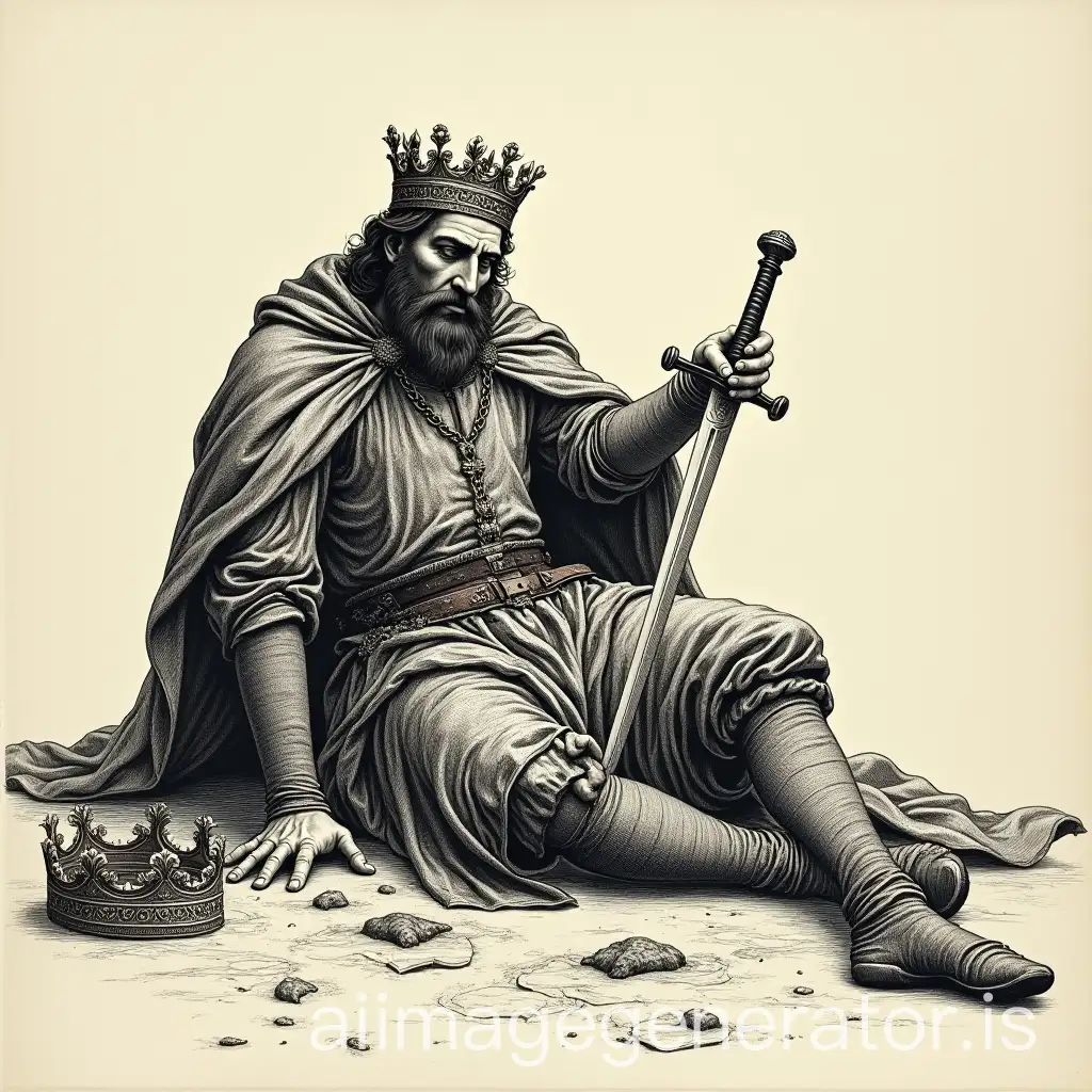 Fearful-Spanish-King-from-the-1500s-Fallen-with-Crown-and-Sword