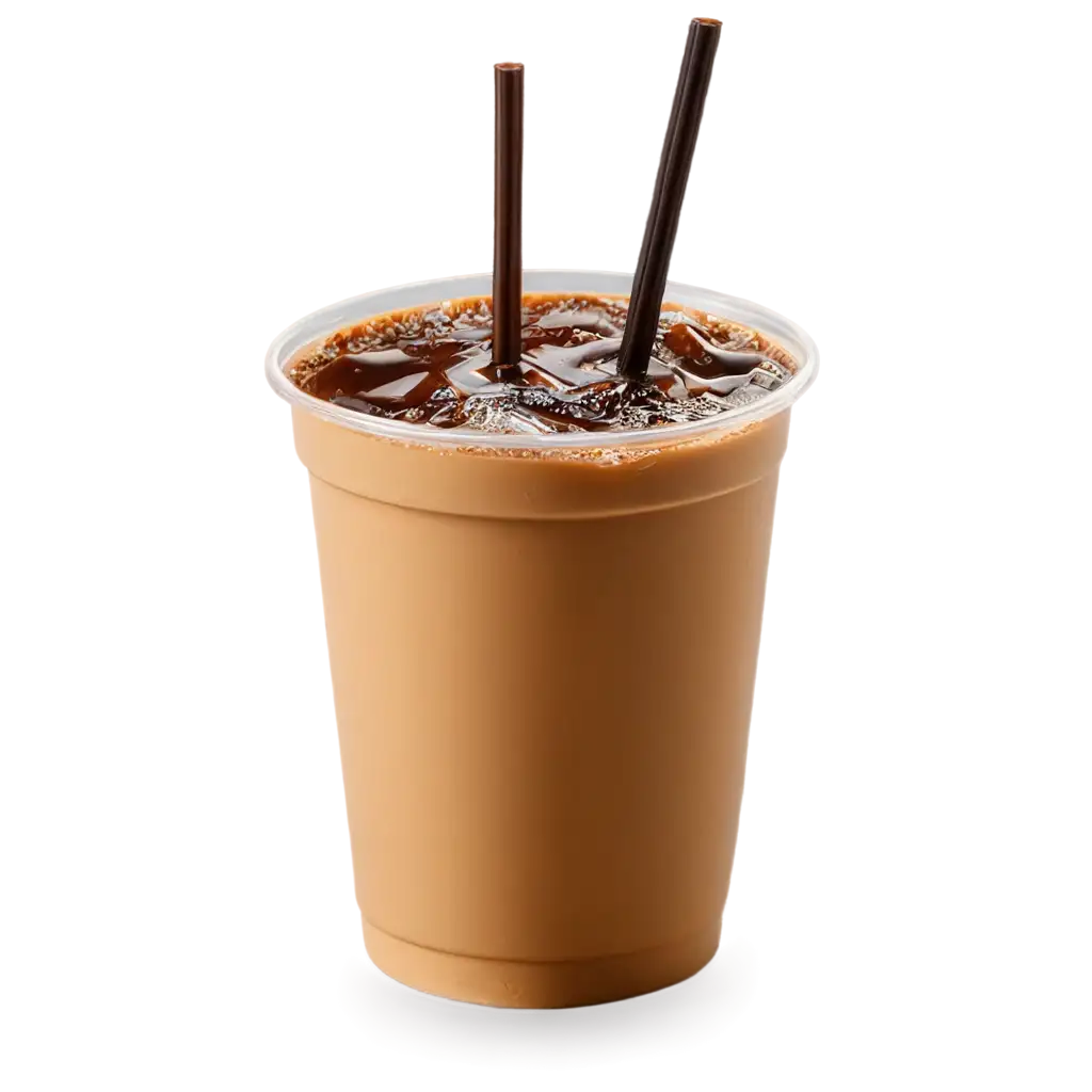 Ice coffee brown sugar oval plastic cup