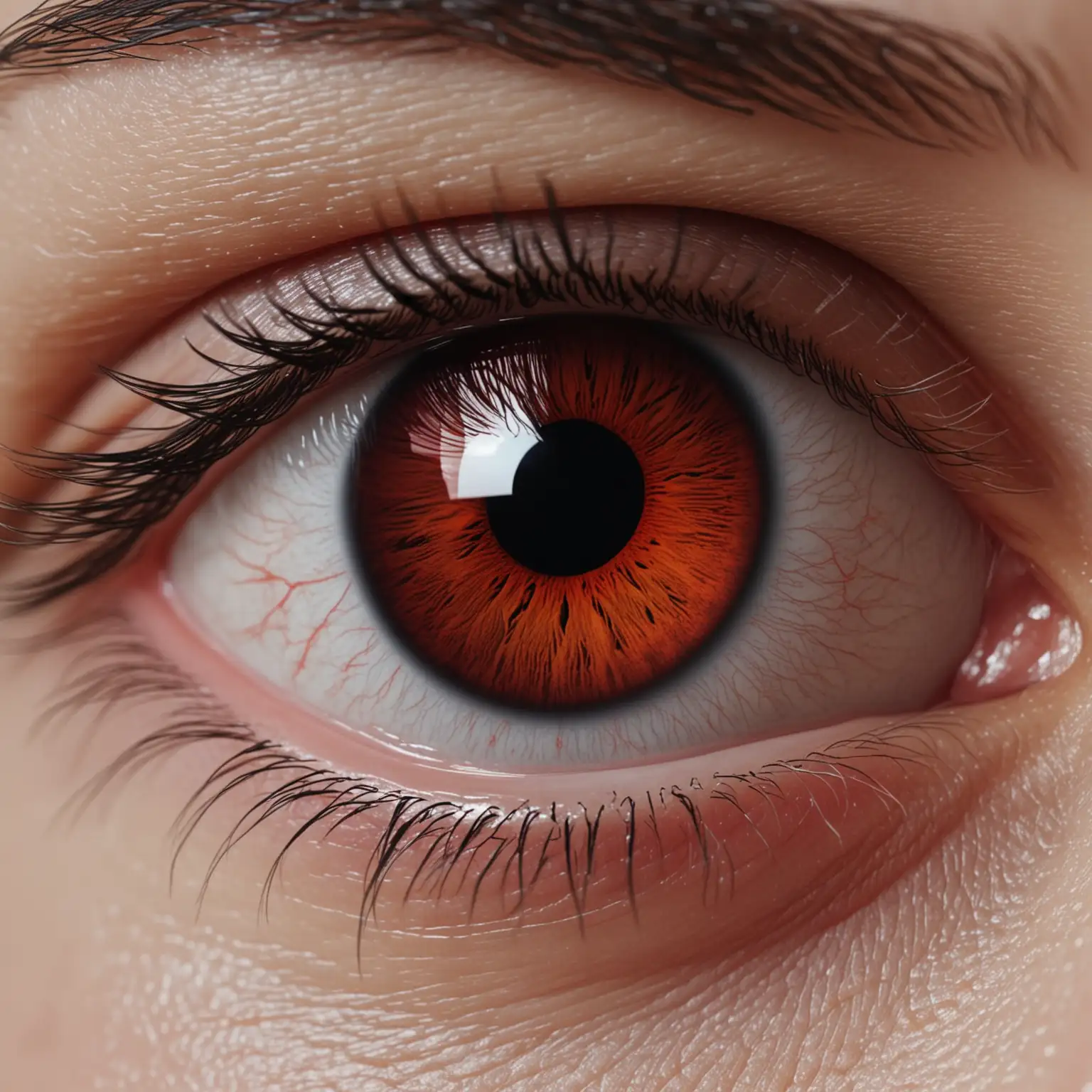 CloseUp Realistic Red Eye in High Definition