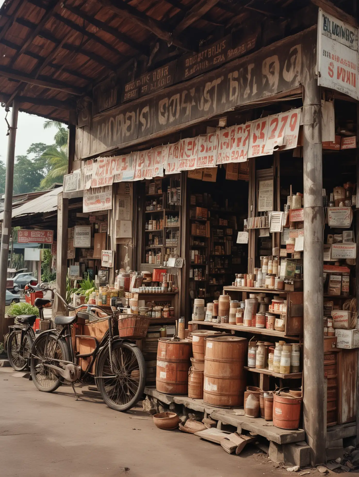 Vintage Indonesian General Store 1970 Aesthetic Photo Inspiration