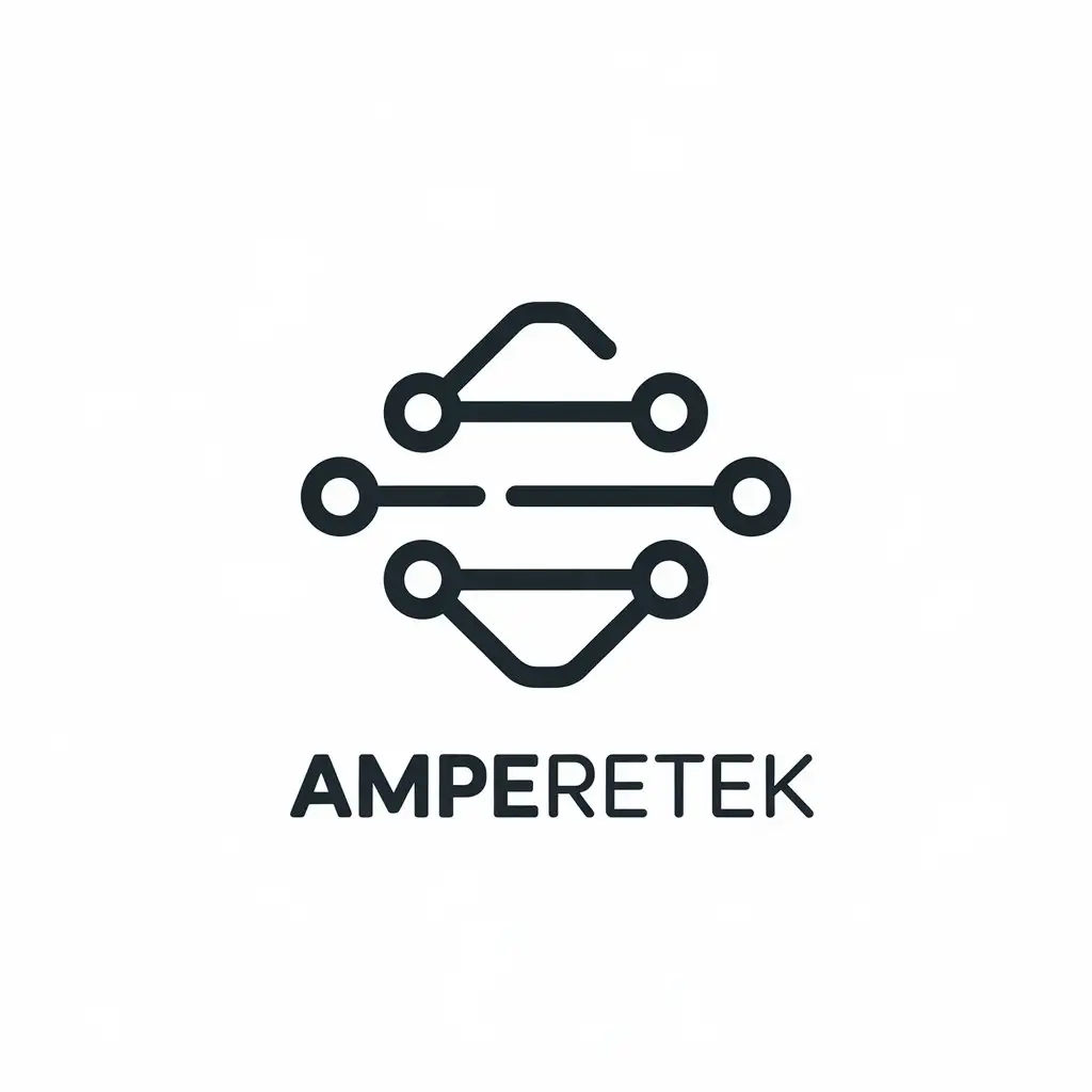 a vector logo design,with the text "AmpereTek", main symbol:LOGO Design For AmpereTek Minimalistic Data Symbol for Internet Industry,Moderate,be used in Retail industry,clear background