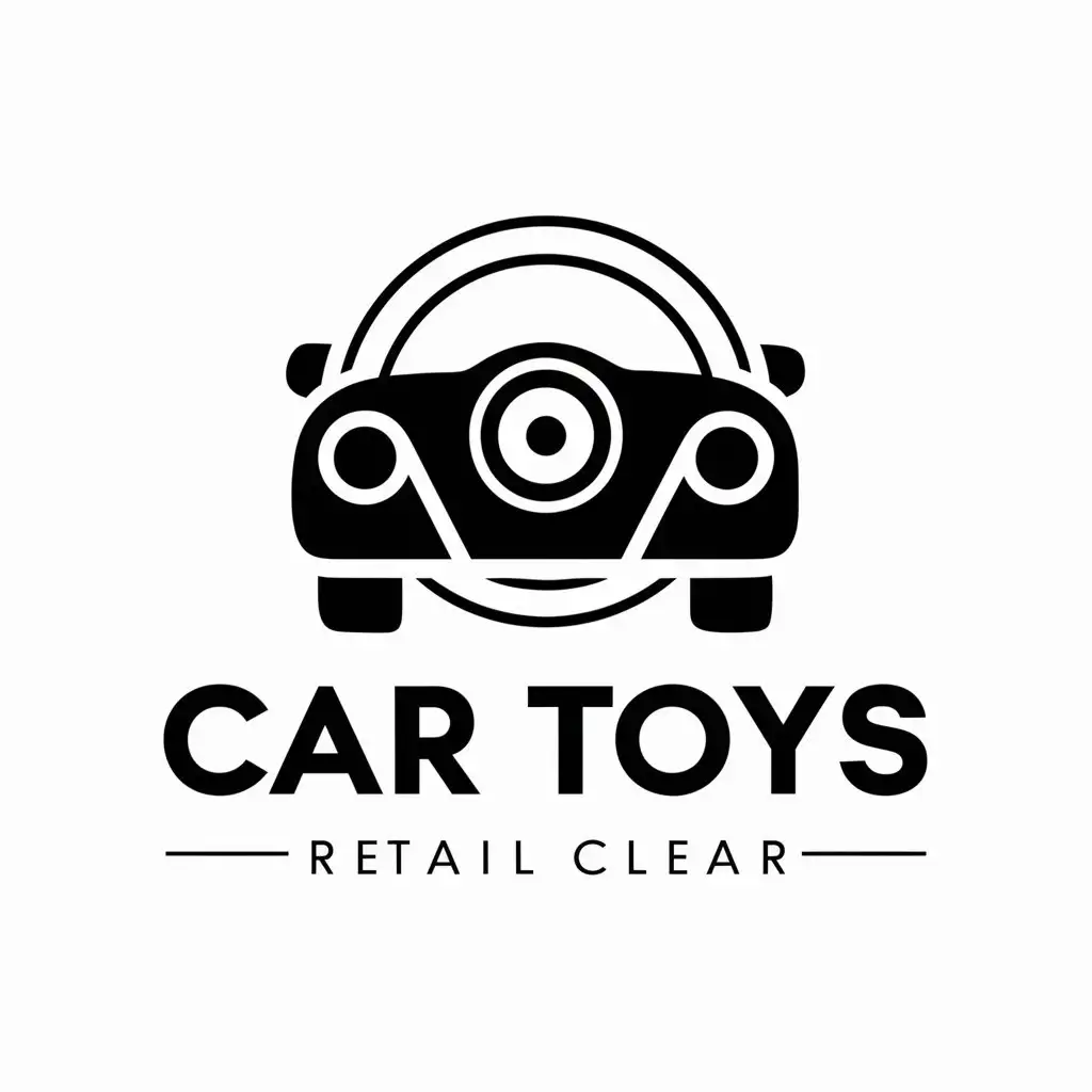 a vector logo design,with the text "Car Toys", main symbol:car,steering wheel,complex,be used in Retail industry,clear background