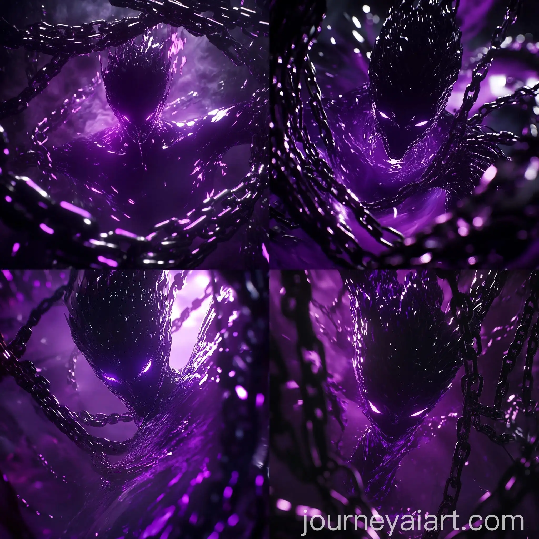 Dark-Purple-Glass-Sculpture-Illuminated-by-Purple-Light