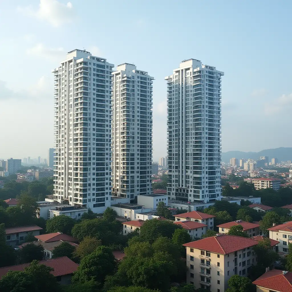 Modern-Skyscrapers-in-Kumasi-Ghana-with-Urban-Landscape