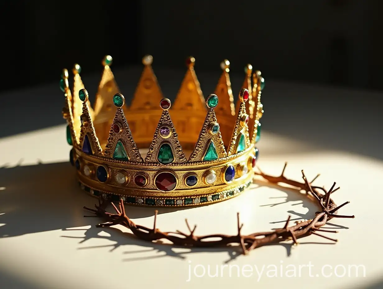 Majestic-Ornate-Crown-with-Shadow-of-Crown-of-Thorns