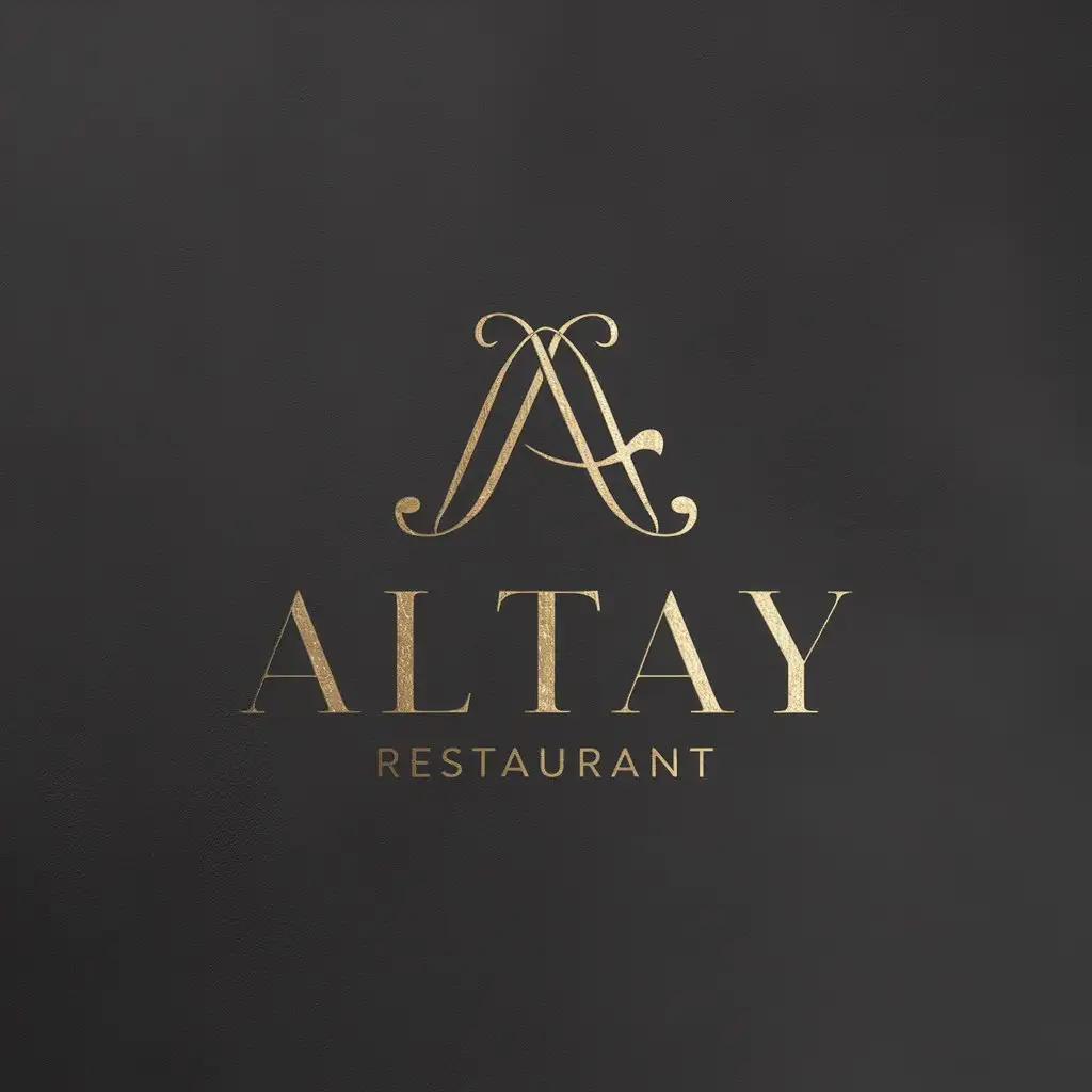 LOGO Design for ALTAY Minimalist Luxury with Champagne Gold Typography on Charcoal Background