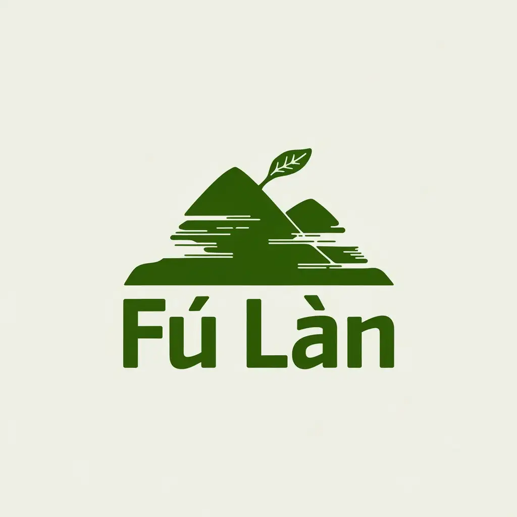 LOGO Design for F Ln Tea Mountain Fog Symbol with Vector Elements on Clear Background