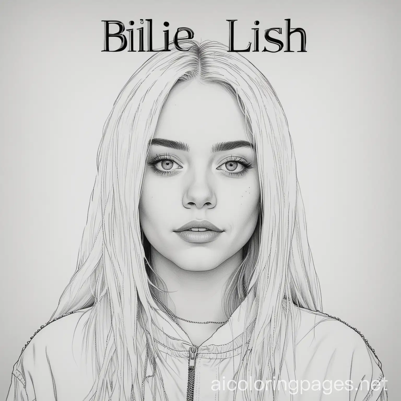 Billie-Eilish-Album-Cover-Coloring-Page-in-Black-and-White