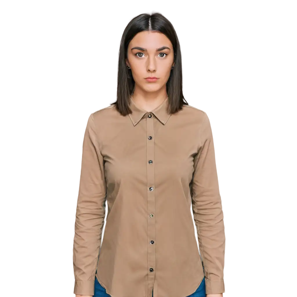 Professional-PNG-Portrait-of-a-30YearOld-American-Woman-in-Collared-Shirt