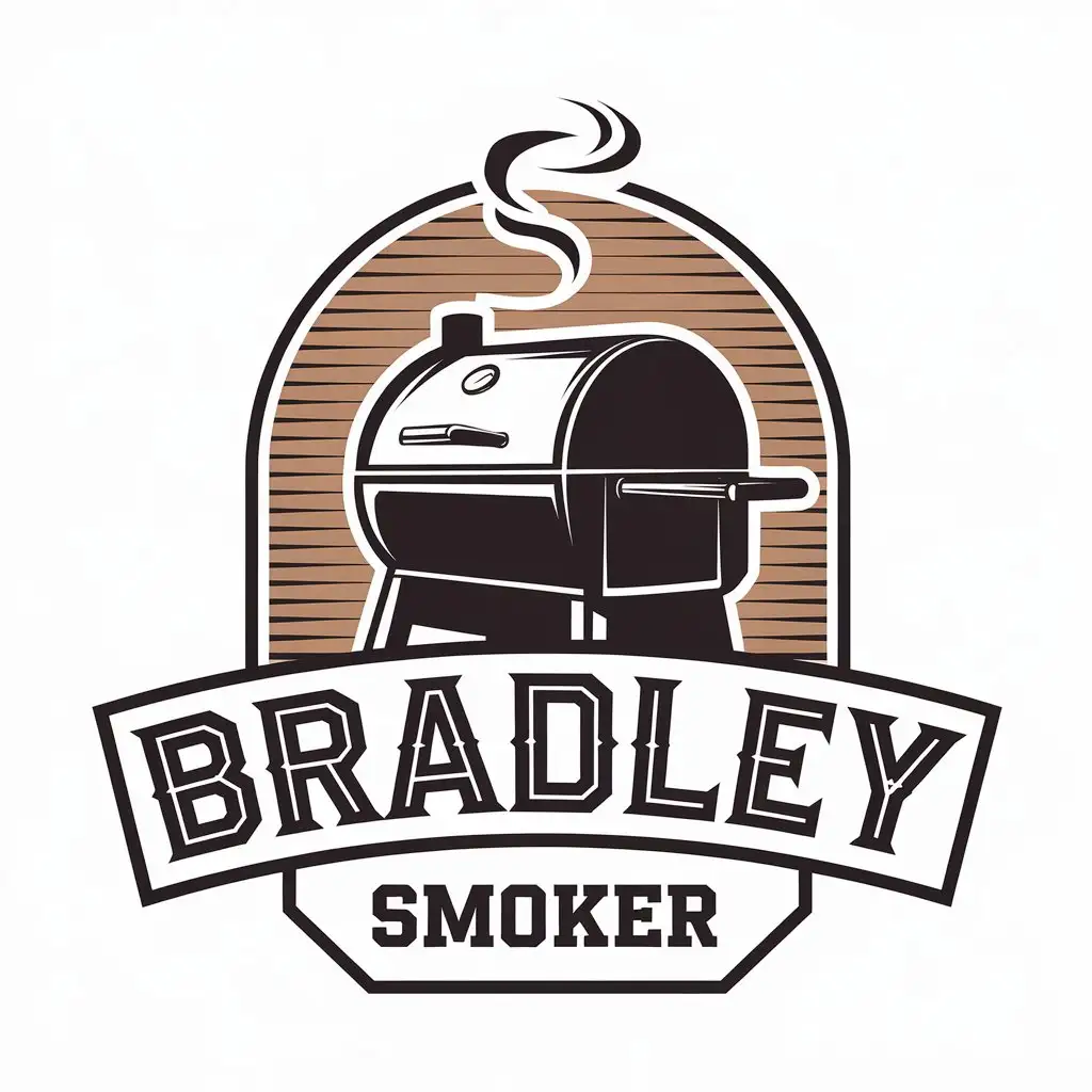 LOGO Design for Bradley Smoker Modern Upbeat with Smoked Food and 40th Anniversary Theme