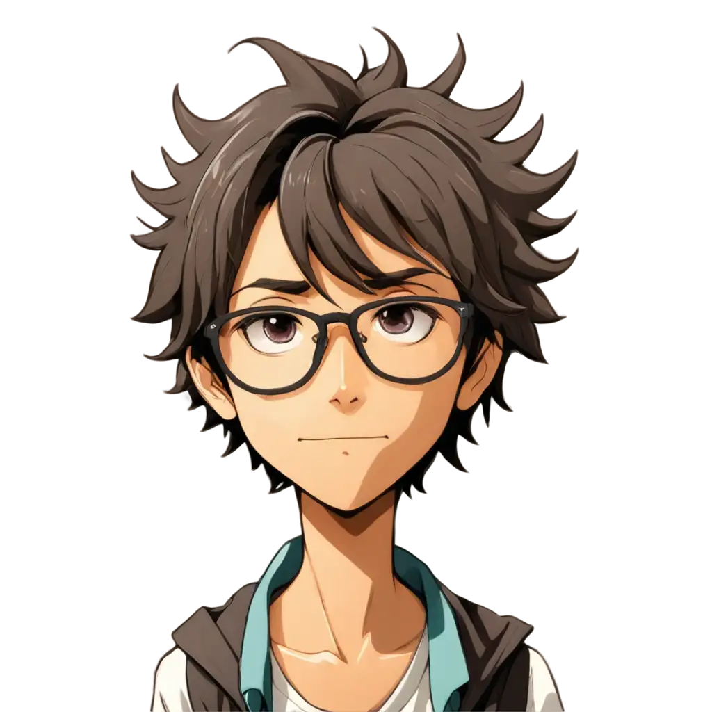 Anime-Style-Boy-with-Messy-Hair-and-Glasses-PNG-Image-for-Creative-Use