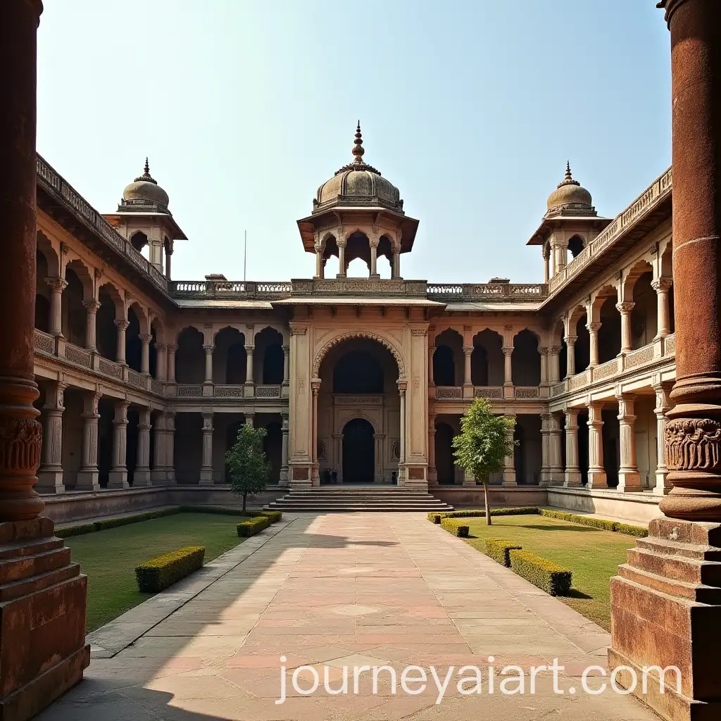 Chhatrapati-Shivaji-Maharajs-Royal-Court-with-Courtiers-and-Majestic-Setting