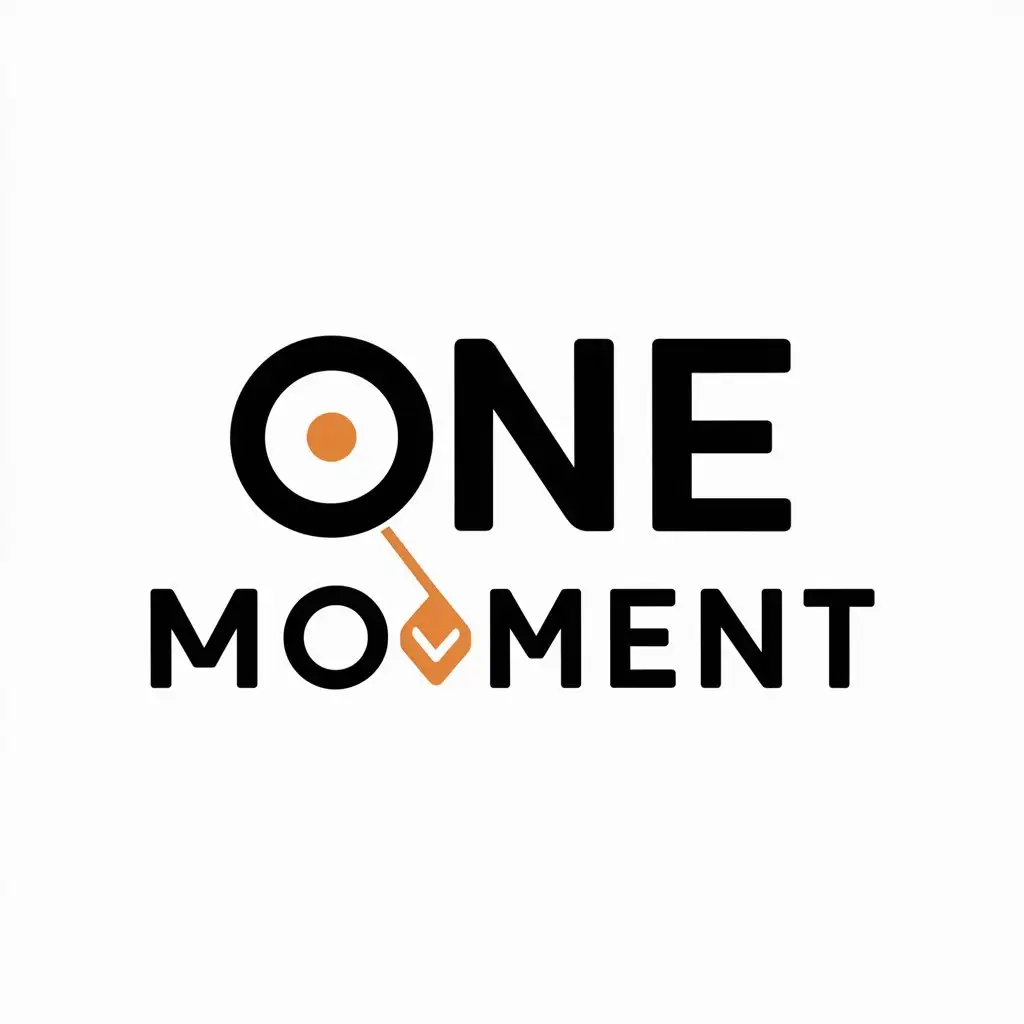 LOGO Design For One Moment Marketing Focus Modern Design for Technology Industry