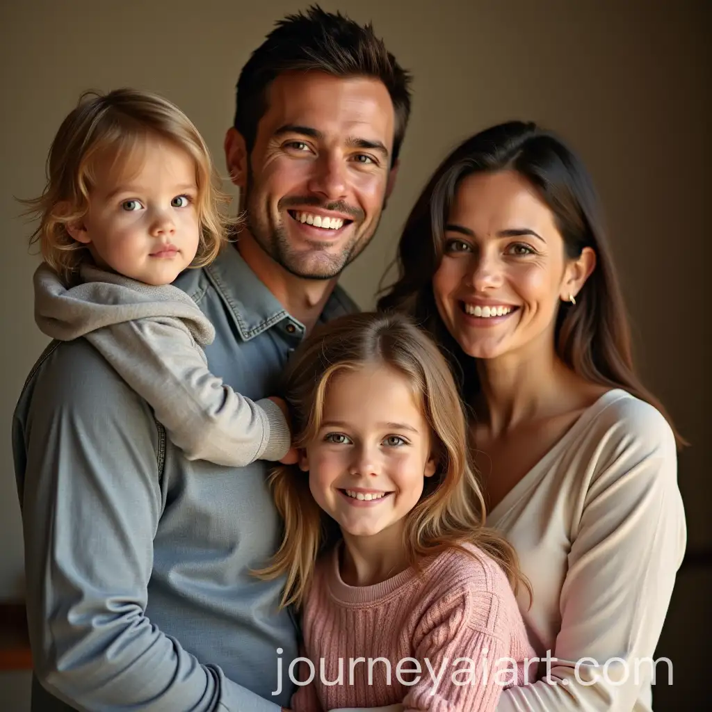 Wealthy-Family-with-Two-Children-and-Happy-Parents
