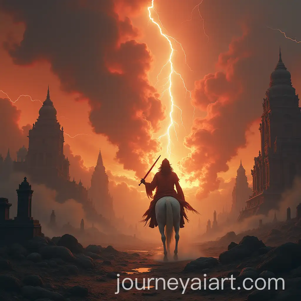 End-of-Kali-Yuga-PostApocalyptic-Landscape-with-Lord-Kalki-Vanquishing-Evil