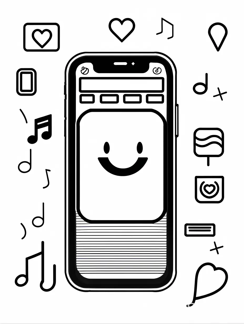 Happy-Smartphone-Surrounded-by-Heart-Camera-and-Music-Note-Icons