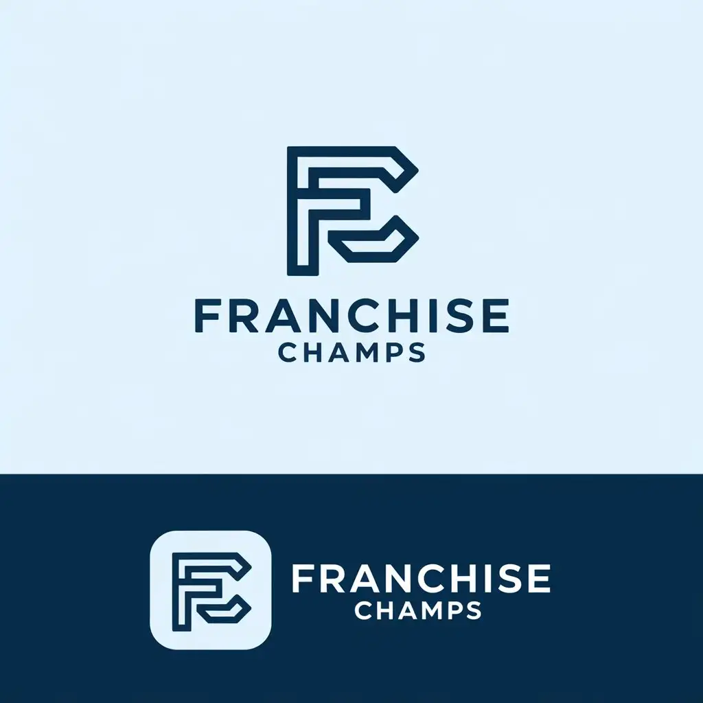 LOGO Design for Franchise Champs Creative Lettermark Logo with FC Icon for Business Branding