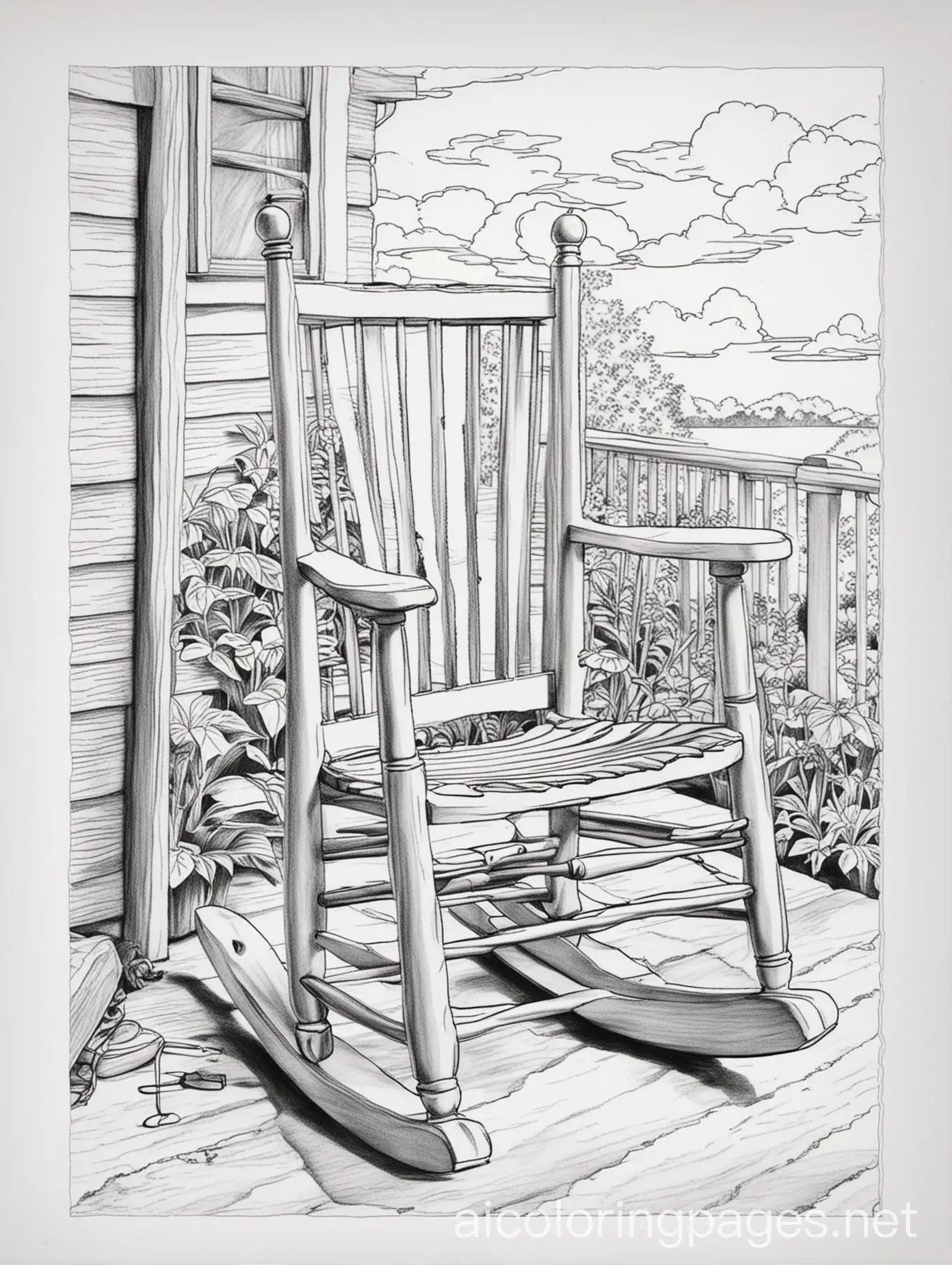 Inviting-Porch-Scene-with-Rocking-Chair-for-Kids-Coloring