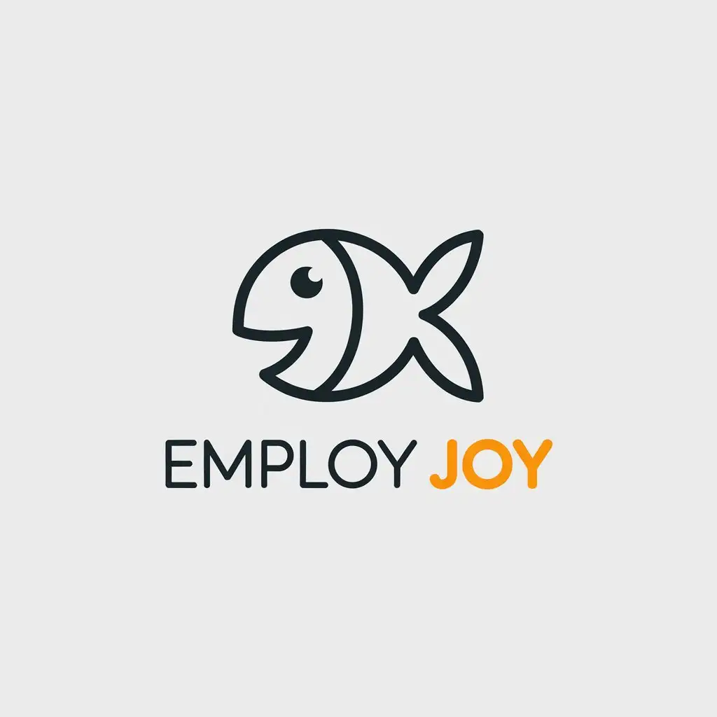 LOGO Design for Employ Joy Minimalistic Happy Fish Symbol for Education Industry