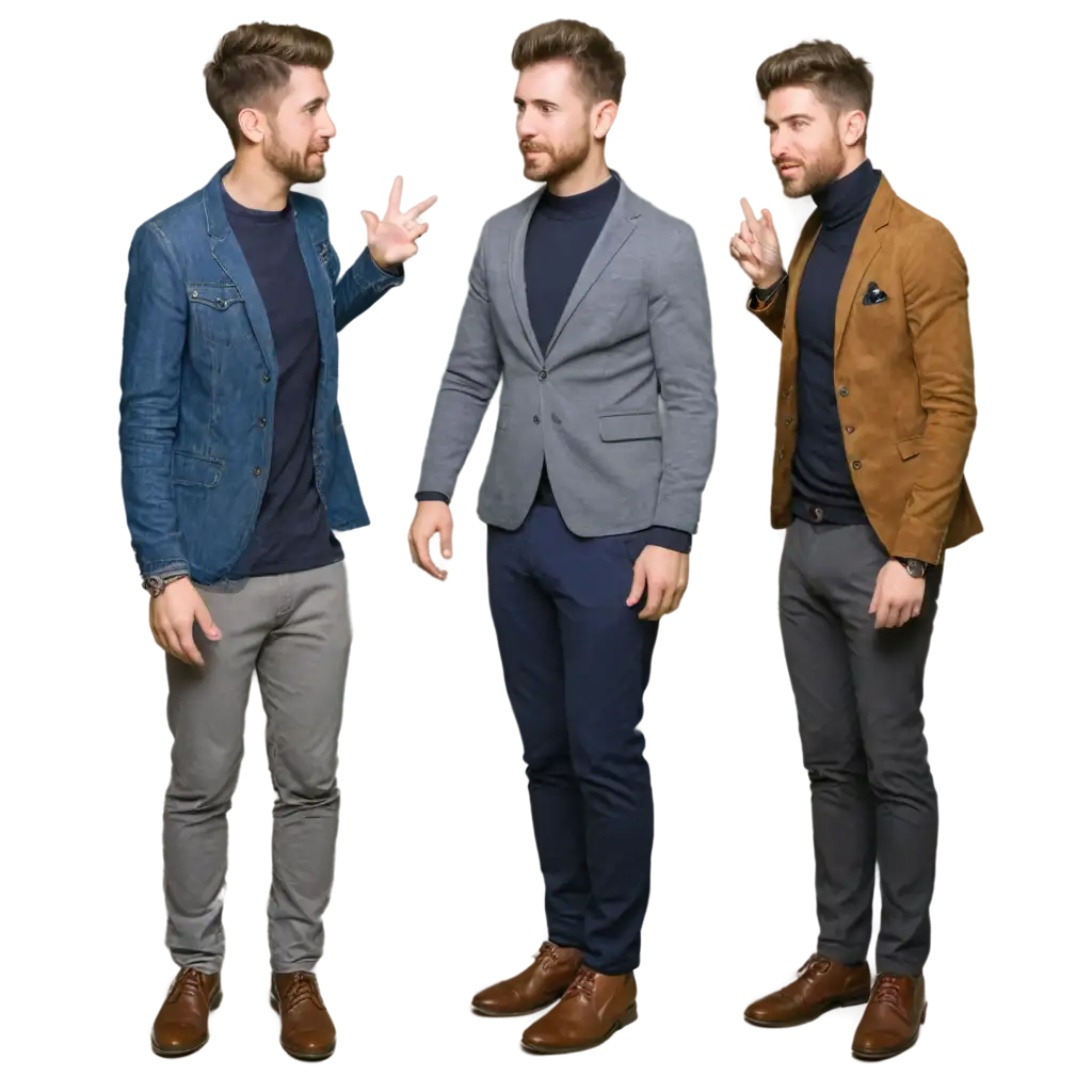 4 mens wore different clothes