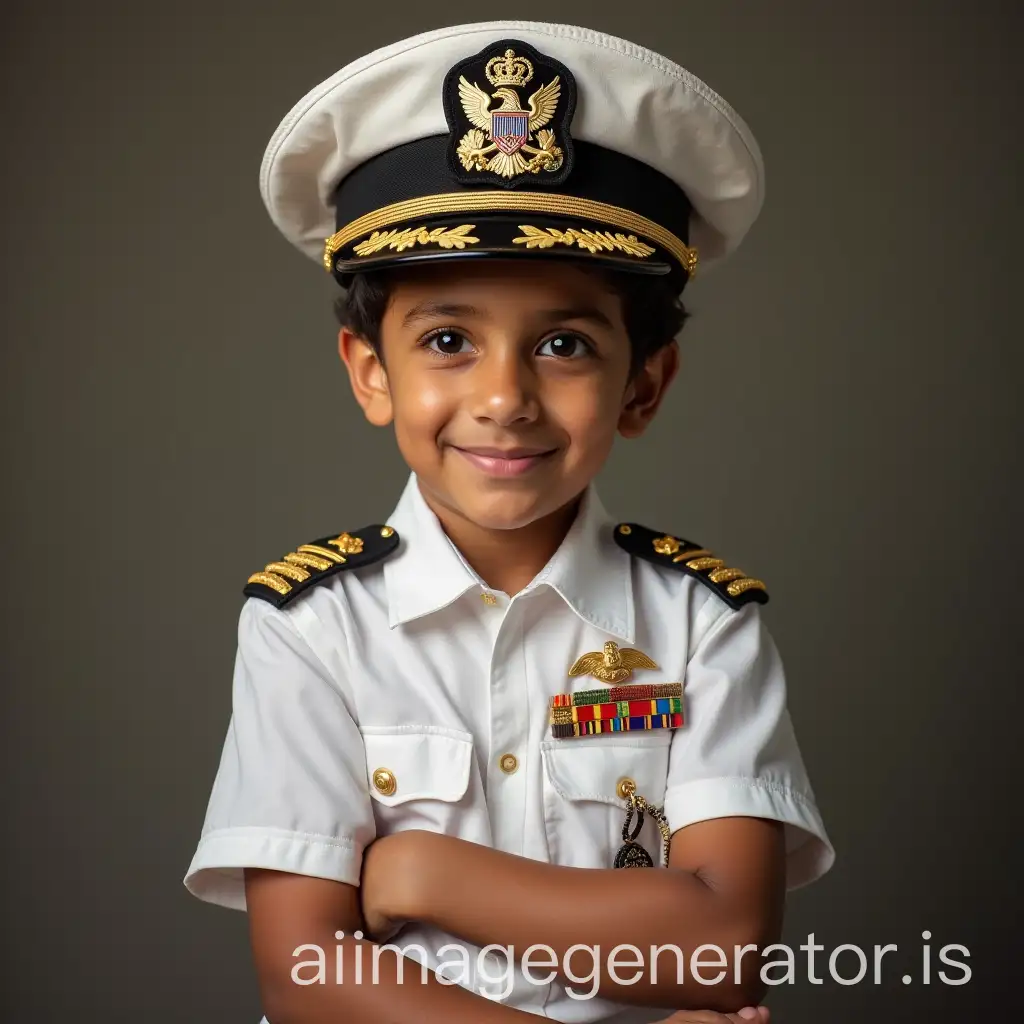 6YearOld-Omani-Child-Victor-in-a-Captains-Uniform
