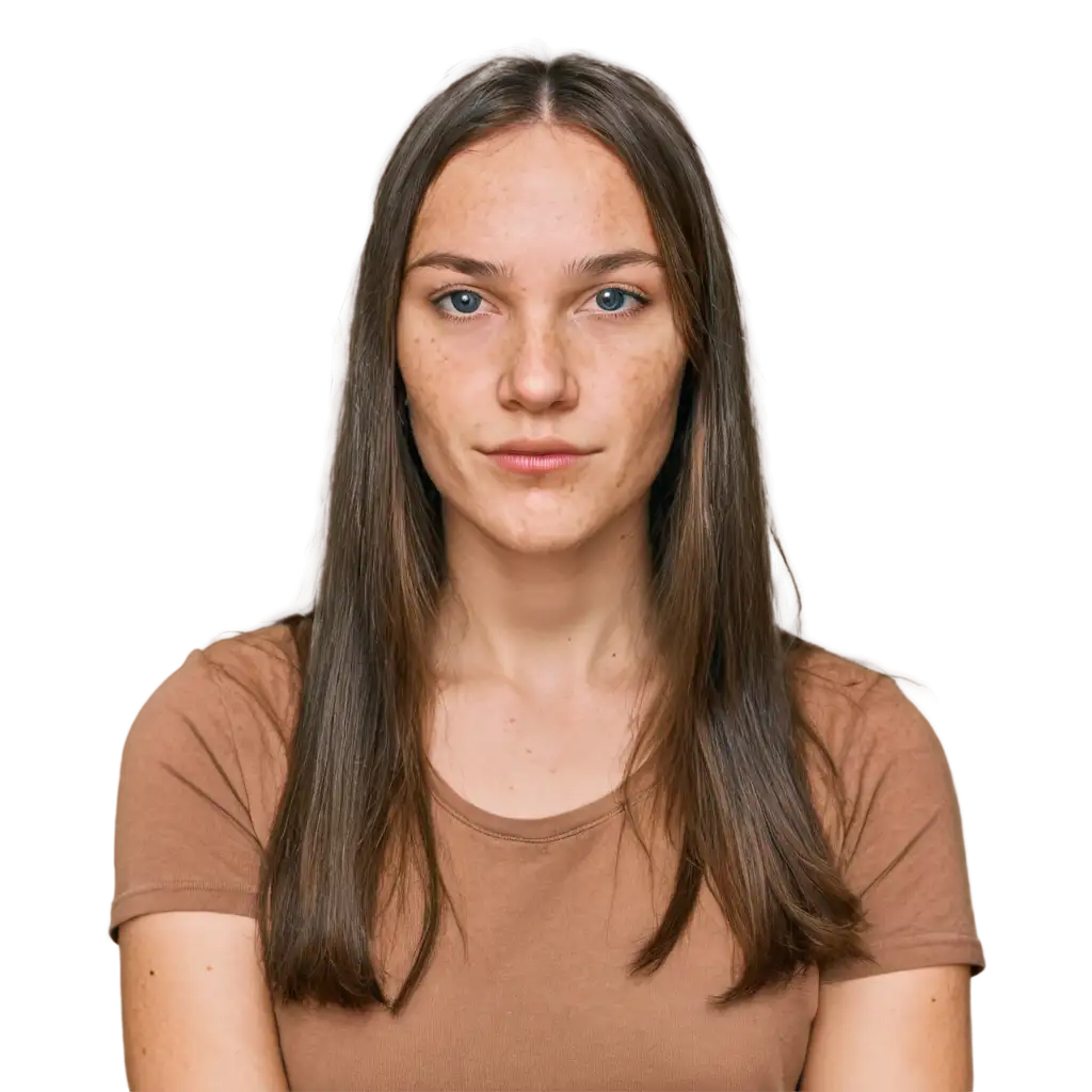 Realistic-PNG-Portrait-of-a-Diverse-American-Woman-with-Acne-Scars-and-Freckles