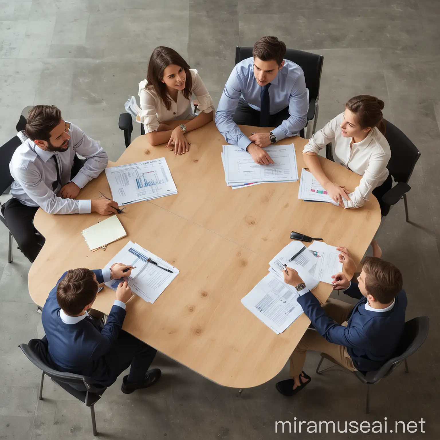 Business People Meeting in Modern Office Setting