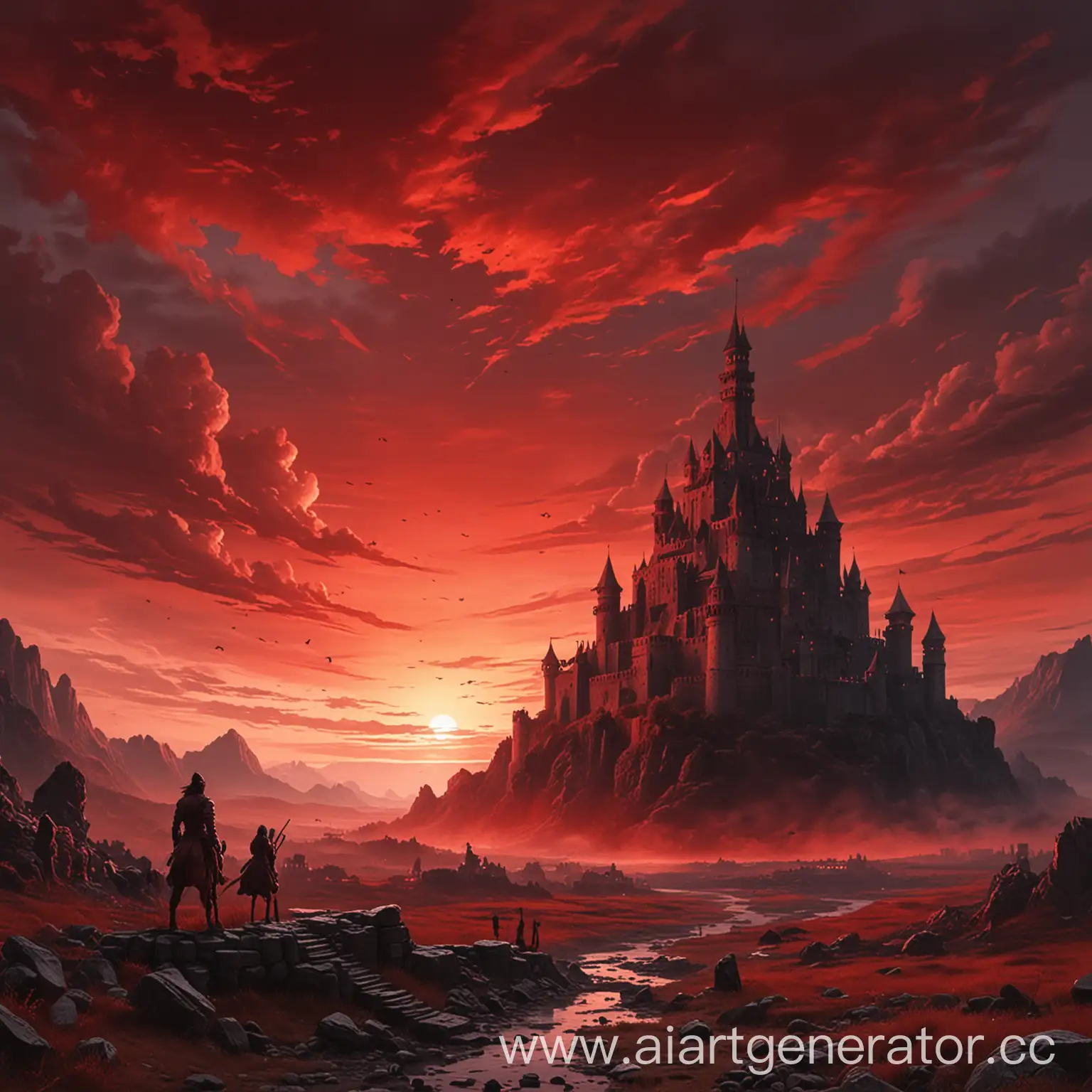 Cruel-Warriors-Castle-Under-Red-Sky