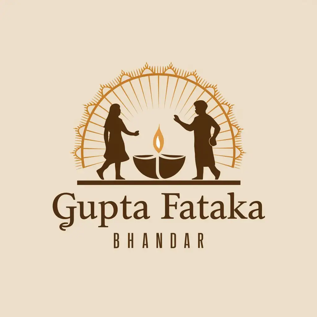 LOGO Design for Gupta Fataka Bhandar Family Celebrating Diwali on Clear Background