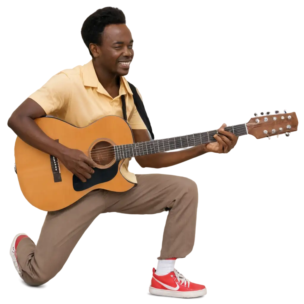 African-Person-Playing-Guitar-HighQuality-PNG-Image-for-Versatile-Use